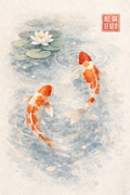 Serene Koi in a Tranquil Pond PDF Download